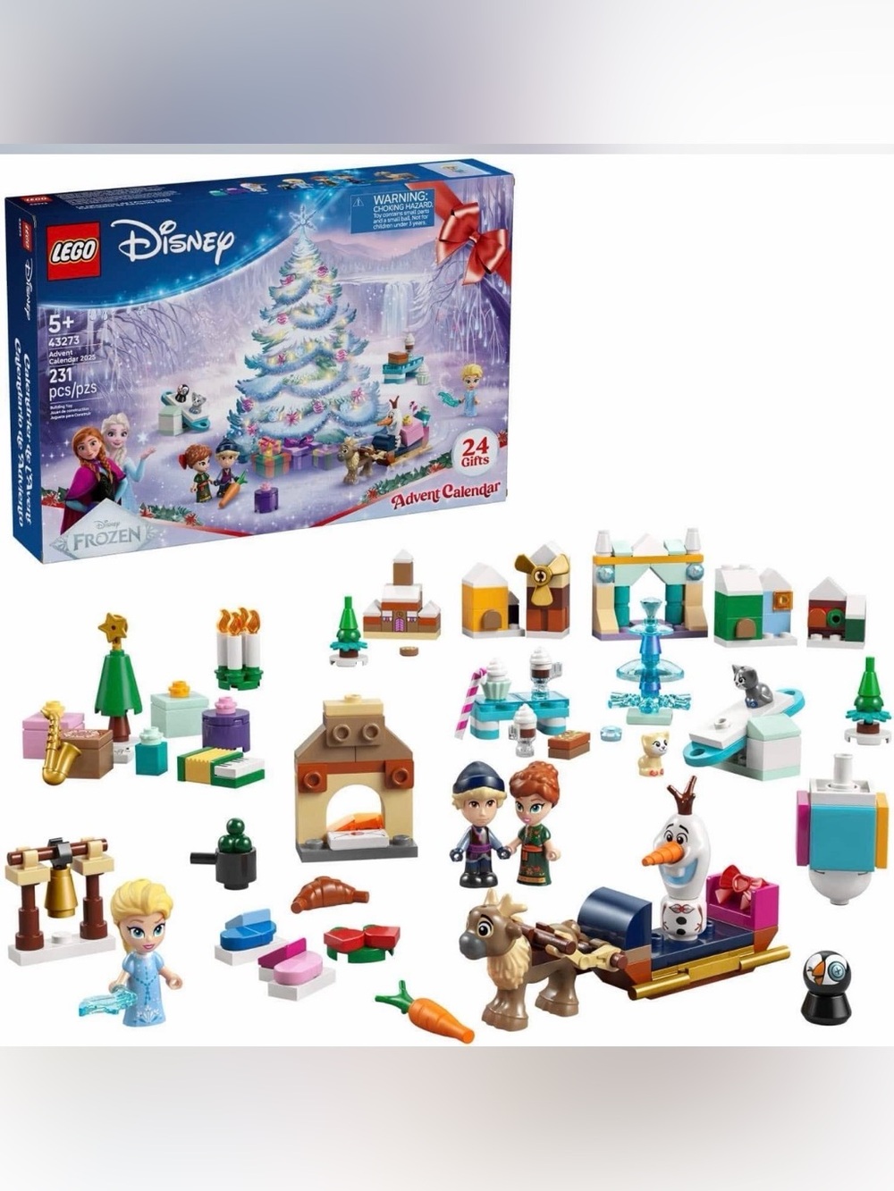 Brand new LEGO Disney Frozen Advent Calendar - 231pcs Holiday Set (Blue/White)